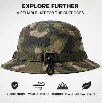 🪖 𝑨𝑼𝑳𝑹𝑨𝒀𝑰𝑵® Camo Outdoor Boonie Hat – Lightweight, Water-Resistant & UV Protection