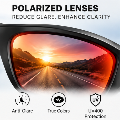 😎  𝑨𝑼𝑳𝑹𝑨𝒀𝑰𝑵® Active Polarized Sports Sunglasses – Lightweight 28g Frame & UV400 Protection