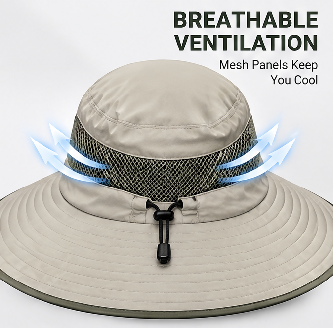 🏕️ 𝑨𝑼𝑳𝑹𝑨𝒀𝑰𝑵® 360° Outdoor Sun Hat – UPF 50+ Detachable Neck Guard, Lightweight & Roll-Up
