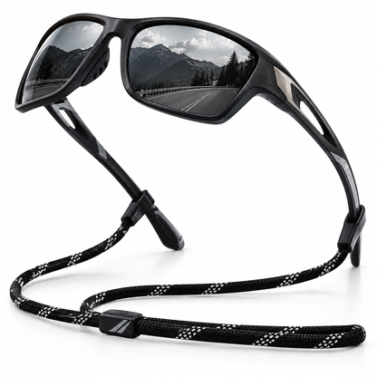 🏃 𝑨𝑼𝑳𝑹𝑨𝒀𝑰𝑵® Polarized Sports Sunglasses – Ergonomic & Detachable Neck Cord