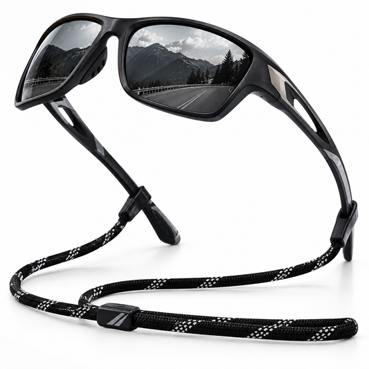 🏃 𝑨𝑼𝑳𝑹𝑨𝒀𝑰𝑵® Polarized Sports Sunglasses – Ergonomic & Detachable Neck Cord