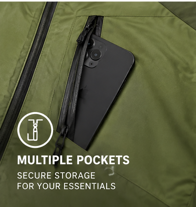 🌦️ 𝑨𝑼𝑳𝑹𝑨𝒀𝑰𝑵® Packable Waterproof Rain Jacket – Lightweight & Windproof Hooded Shell