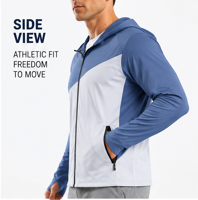 🏃 𝑨𝑼𝑳𝑹𝑨𝒀𝑰𝑵® Men’s Lightweight Performance Jacket – Sun & Wind Protection
