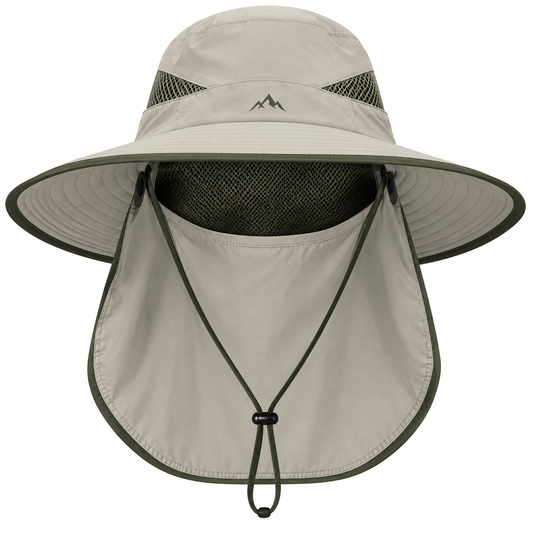 🏕️ 𝑨𝑼𝑳𝑹𝑨𝒀𝑰𝑵® 360° Outdoor Sun Hat – UPF 50+ Detachable Neck Guard, Lightweight & Roll-Up
